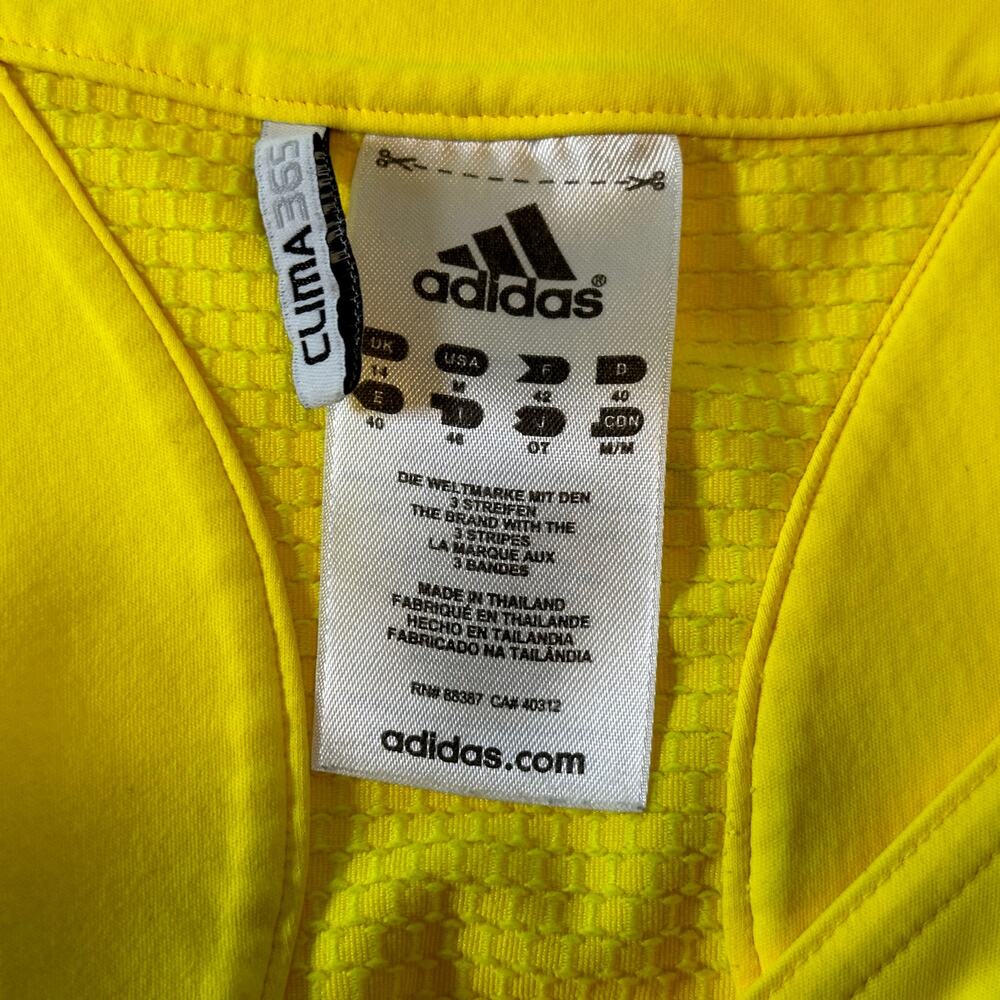 Adidas Yellow Yellow Racerback Tank | Womens Size M Climacool Workout Top - Picture 5 of 8